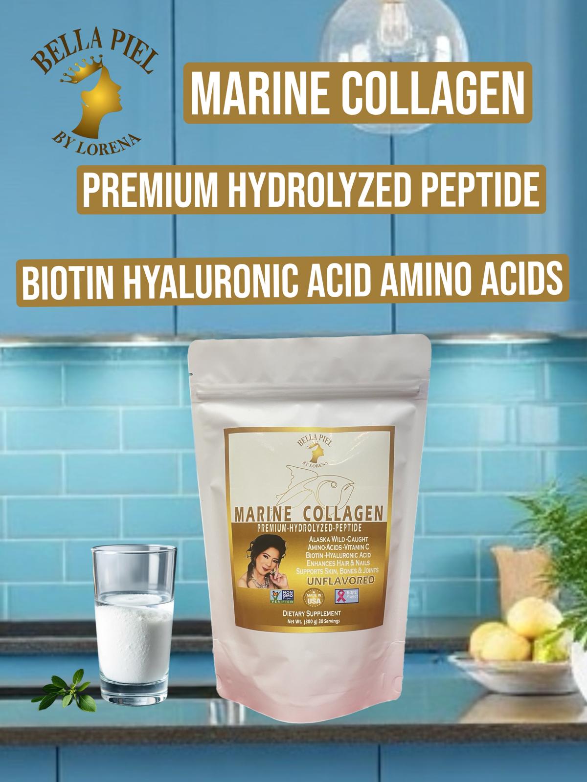 BP Marina Collagen  Hydrolyzed-Peptide with Vitamin C- Biotin-Hyaluronic Acid   300g